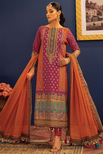 Alkaram FC-21F-22-Magenta Festive Eid Lawn 2022 Online Shopping